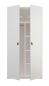 Preview: Schrank 100 cm mit Türen und Einteilung in weiß